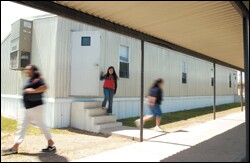 On a recent spring day, students at Hornersville (Mo.) Middle School change classes.