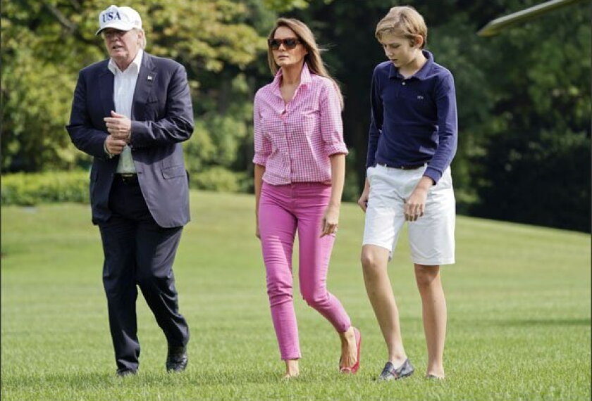 Trump's Youngest Son Joins Back-to-School Crowd