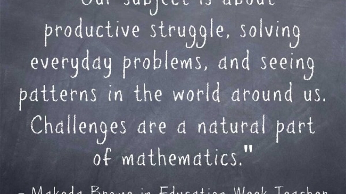 Response: 'Challenges Are a Natural Part of Mathematics' (Opinion)