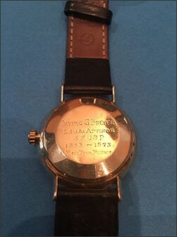 U.S. Supreme Court Associate Justice Stephen G. Breyer still wears the watch his father, Irving G. Breyer, received in honor of his four decades of service as legal counsel to the San Francisco school district.
