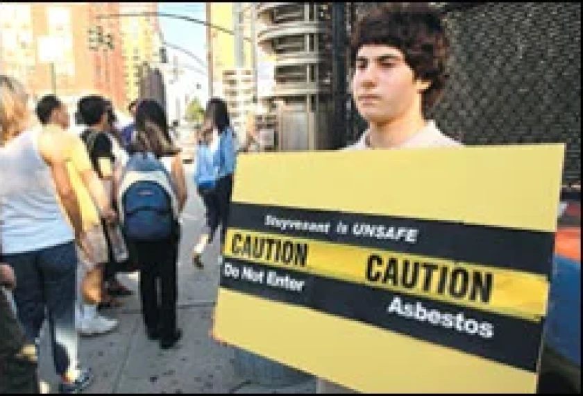 A new school year opens at Stuyvesant High School in Lower Manhattan last week. Despite experts’ assurances, worries about the school’s air quality are among the reminders of Sept. 11, 2001.