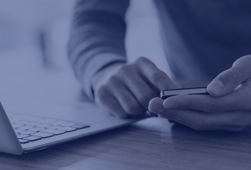 Image of a person using technology.