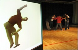 The virtual dancer that will share the stage with the students during their performance this spring.