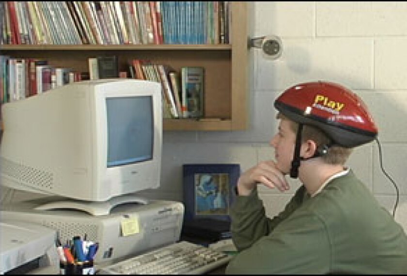 A student "Playing Attention"