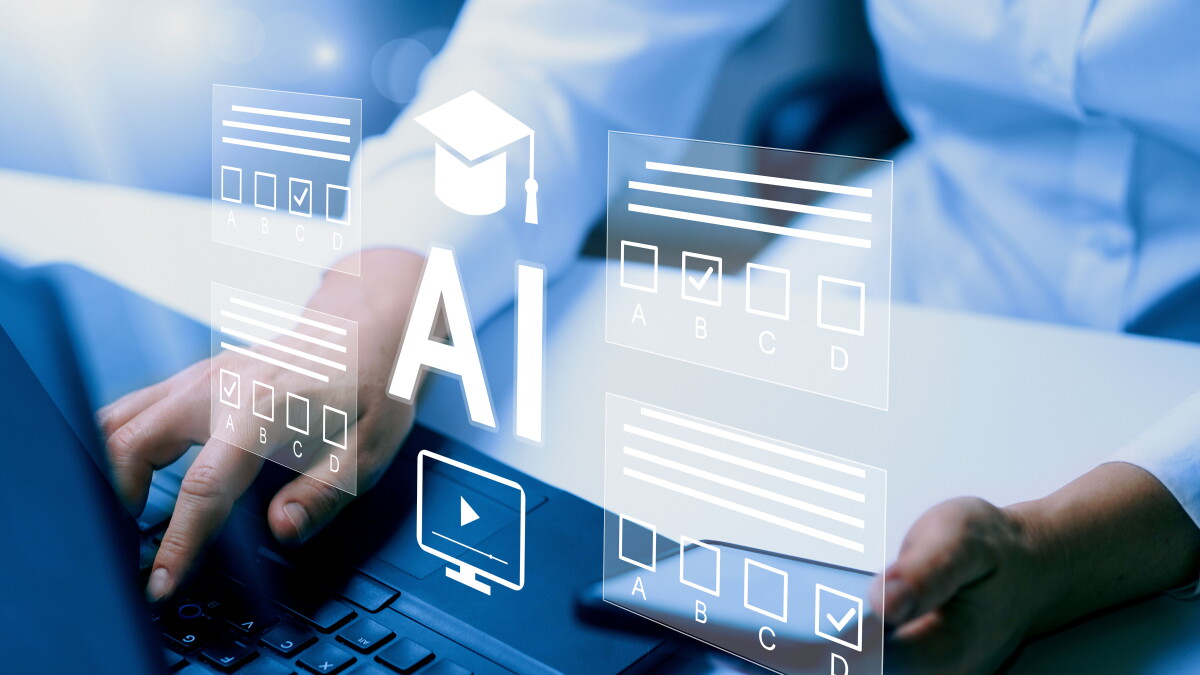 Teacher using AI tools in the classroom