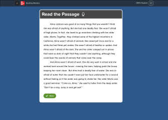 Reading Mastery, Student View