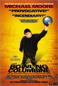 English teacher Nancy Barile uses "Bowling for Columbine," a documentary by Michael Moore, in her film course.