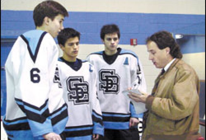 Assistant Managing Editor Kevin Bushweller interviews South Burlington hockey captains Matt Kaufman, Patrick Sheahan, and Kevin Thibault.