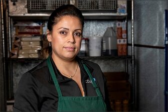 Mireya Hernandez, a food service tech at Sonoma Valley High School in Sonoma, Calif., will benefit from the district’s decision to raise its minimum wage to $15 per hour ahead of the state’s 2022 mandate for that increase. School districts nationwide, which have large numbers of low-wage workers, are feeling the fiscal pressure as states and municipalities seek to boost minimum wages to what’s considered a living wage.
