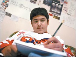 Dillon Koprowski, an 8th grade student in Rossford, Ohio, completed enough at-home tutoring sessions with Catapult Learning to earn a free computer.