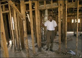 Joseph Recasner, a 4th grade teacher at the King school, hopes to have his home rebuilt by December of this year. His house is within walking distance of the school.