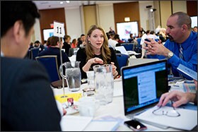 Megan M. Allen, director for programs in teacher leadership at Mount Holyoke College, in Mass., arrived at the Boston Teach to Lead summit as both a participant and a keynote speaker. "Speak the truth. Even if your voice shakes," she told them.