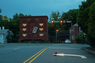 A giant dresser on Hamilton Street stands in homage to the furniture industry in downtown High Point, N.C.