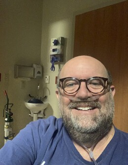 Chad Russell at the rehab hospital.