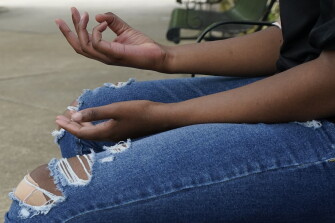 Makena, a high school senior in Mississippi, speaks about school pressures during a visit to a community park, a place that brings back happy memories to the 18-year-old, Tuesday, April 4, 2023. Makena says she has had therapy for depression and has grown up in a community where mental health is still sometimes stigmatized.