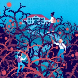 Image of student managing obstacles.