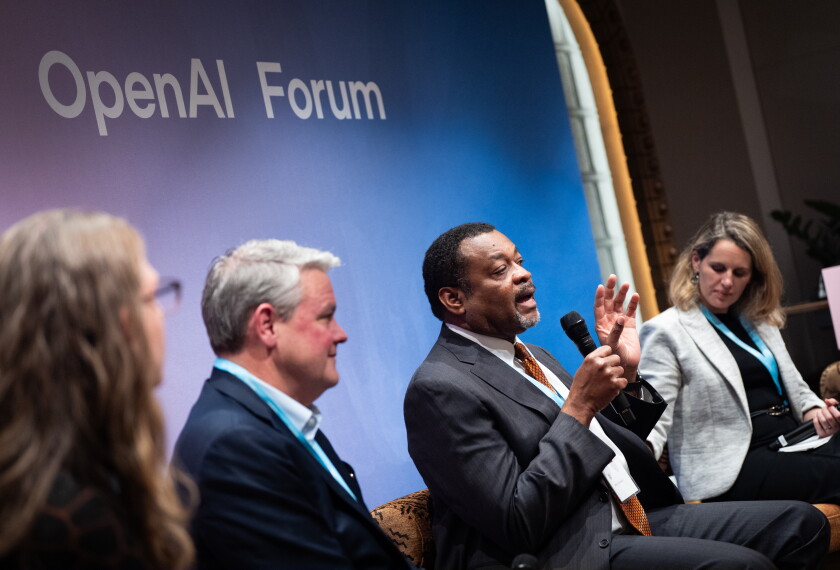 Washington, DC - October 5, 2026: Arthur C. Evans Jr., PhD, Chief Executive Officer of the American Psychological Association  speaks during the discussion. The OpenAI Forum hosted a panel on Responsible AI for Teens, how AI can support teens’ learning while promoting safe, healthy use. The program featured an OpenAI Forum panel with experts in learning, adolescent mental health, and family and online safety: Kate Ruane, Director of the Free Expression Project at the Center for Democracy & Technology, Chuck Melley, SVP of Policy, Advocacy and Communities at CodeAI, Arthur C. Evans Jr., PhD, Chief Executive Officer of the American Psychological Association and Mathilde Cerioli, Chief Scientist at everyoneAI. Chris Lehane, OpenAI’s Chief Global Affairs Officer, moderated the conversation and shared context on ChatGPT for Teens, a learning-first experience launched in August and designed to help teens think critically, deepen understanding, and use AI with confidence.