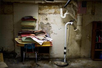 Supplies remain in a former art room at the closed Burton Elementary School, in Erie, Pa., which is now being used by the district for storage. Administrators in Erie say fiscal pressure from the growth of charter schools is among the factors that have forced the closure and consolidation of some regular public schools in recent years.
