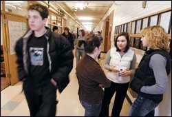 Students at New Vista High School