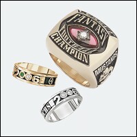 Class-ring makers are offering students more personalized styles, such as three rings made by Jostens Inc.