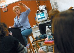Jo-Ann G. Ordoyne tells her 11th grade U.S. history students that their experiences during and after Hurricane Katrina will stick with them for the rest of their lives.