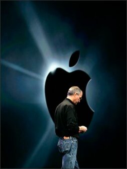 Steve Jobs, then-CEO of Apple Inc., prepares to unveil the iPhone in 2007.