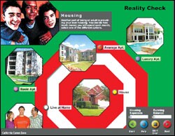 The Reality Check section of the California CareerZone Web site helps students calculate housing expenses.
