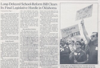 Education Week's coverage of the 1990 Oklahoma teacher's strike.