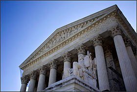 A view of the Supreme Court in Washington on June 27. The court ruled on health care, immigration, religious schools, and other cases involving education-related issues.