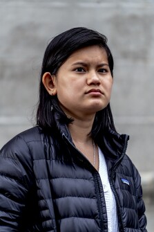 Linh Nguyen, a student-activist at Deering High School in Portland, Maine, one of two schools to have their SROs removed.