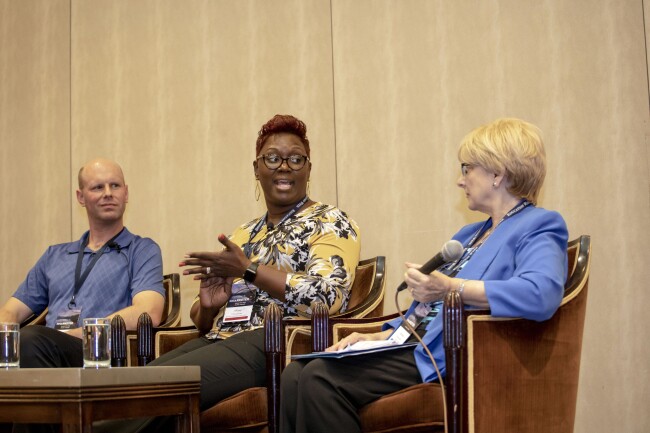 Michele Molnar, Associate Editor for EdWeek Market Brief, hosts a discussion at EdMarketer.