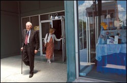 Louisiana state schools Superintendent Cecil J. Picard leaves a meeting of the Recovery School District Advisory Committee in New Orleans last month.