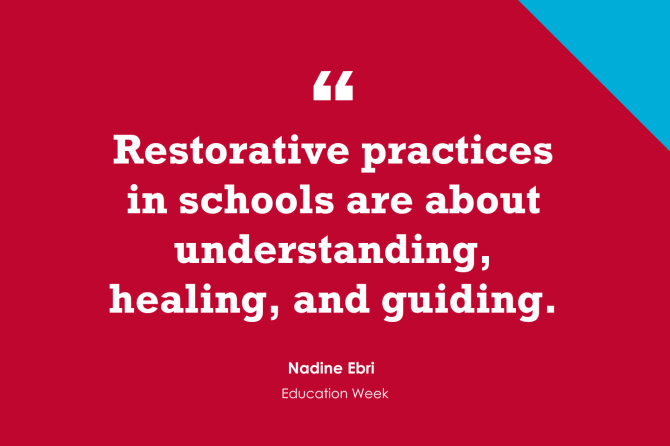 Restorative Rucker Restorative Justice Is Not Just an Alternative to Discipline (Opinion)