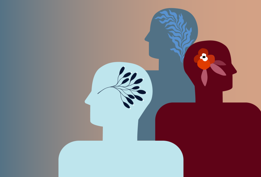 Neurodiversity. Thinking brain. Difference concept.