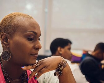 “If I’m tough on them, it’s because I have high expectations for them.” English teacher Schalette Gudger.