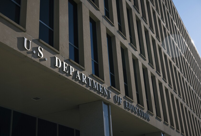 The U.S. Department of Education in Washington, D.C., pictured on Tuesday, August 23, 2022.