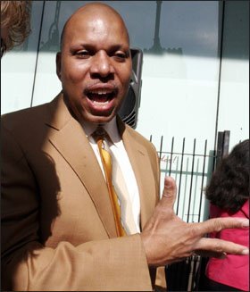 Former New Orleans Police Chief Eddie Compass is head of security for the Recovery School District.