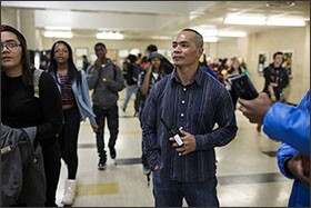 Toy Vixayvong, a former FBI agent who is now a school resource officer at Como Park High, is especially attuned to how students of color perceive his role in the school. "They need to know you're here for them," he said, "and not to arrest them."