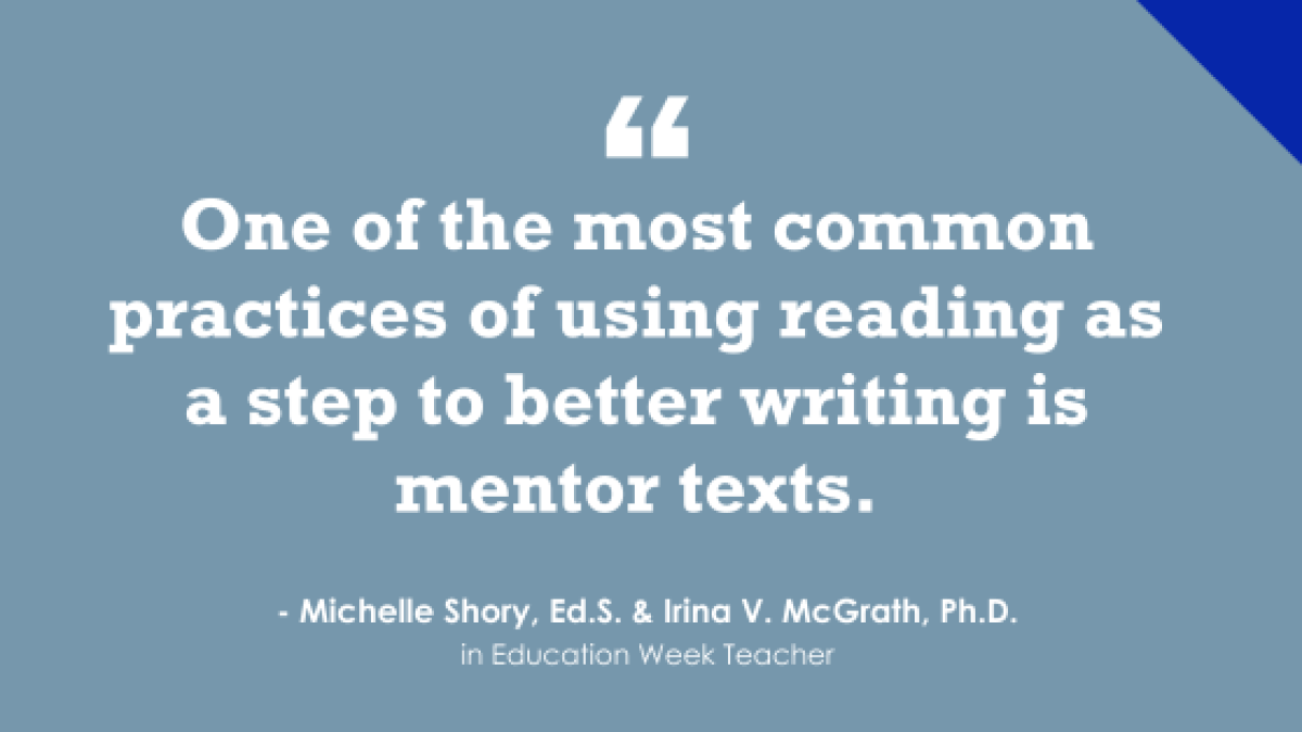 Ways Reading Can Support Writing Instruction (Opinion)
