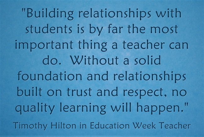 Response Building Relationships With Students Is The Most Important Thing A Teacher Can Do Opinion